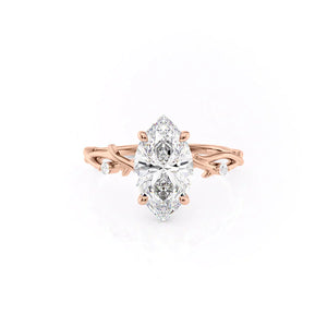 The Twig Set With A 3 Carat Marquise Moissanite