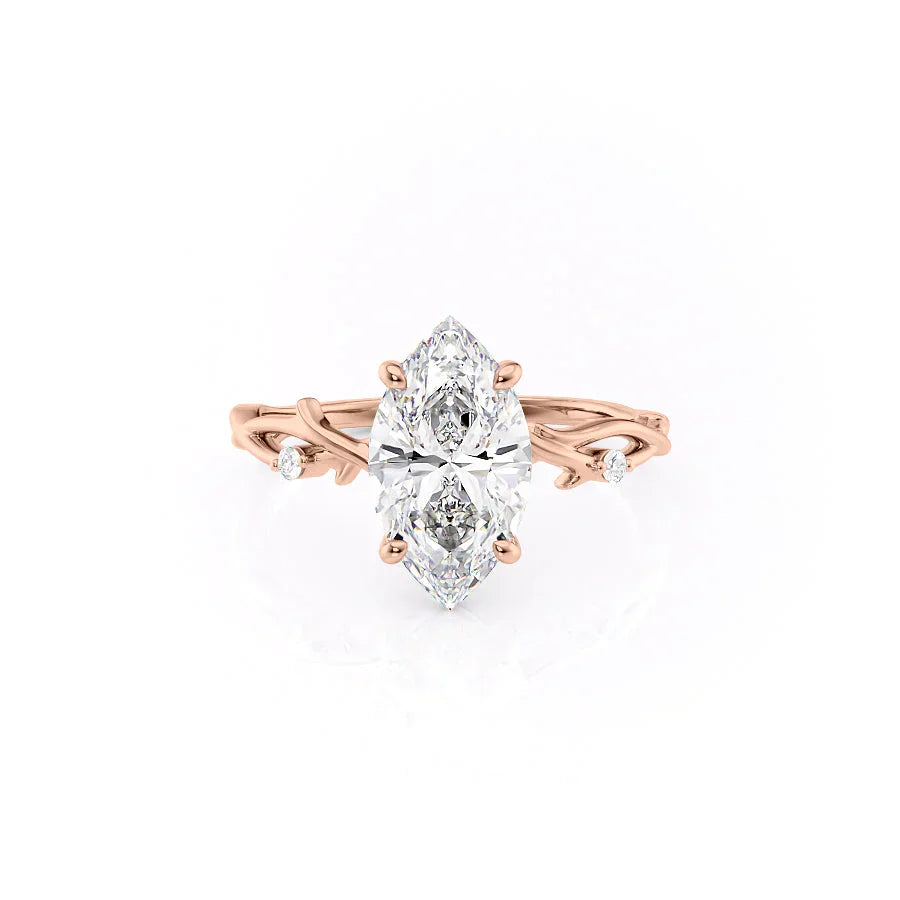 The Twig Set With A 2 Carat Marquise Moissanite