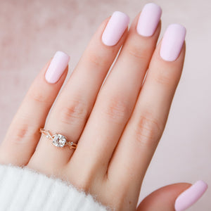 The Textured Twig Set With A 1.5 Carat Cushion Lab Diamond
