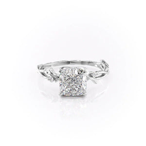 The Textured Twig Set With A 2 Carat Cushion Lab Diamond
