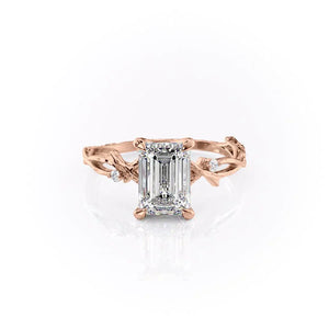 The Textured Twig Set With A 3 Carat Emerald Lab Diamond