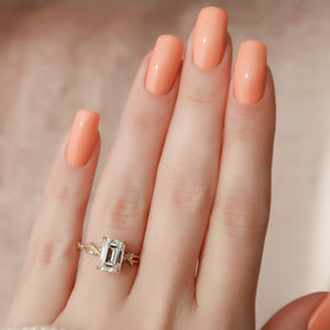 The Textured Twig Set With A 1 Carat Emerald Lab Diamond