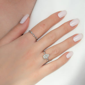 The Textured Twig Set With A Pear Lab Diamond