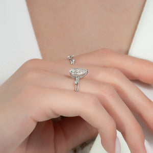 The Textured Twig Set With A Pear Lab Diamond