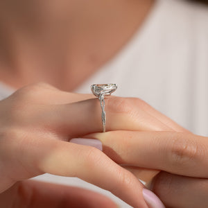 The Textured Twig Set With A 2 Carat Pear Lab Diamond
