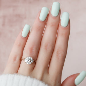 The Textured Twig Set With A 1 Carat Round Lab Diamond