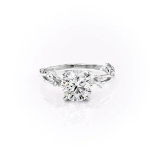 The Textured Twig Set With A 3 Carat Round Moissanite