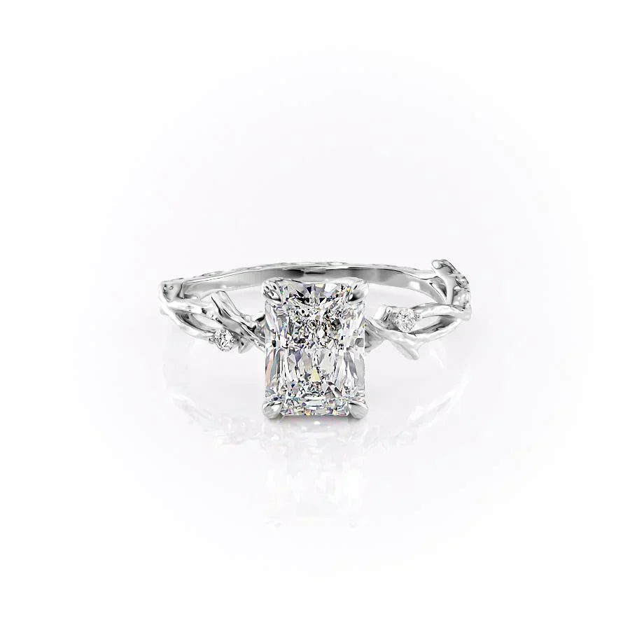 The Textured Twig Set With A 5 Carat Radiant Moissanite