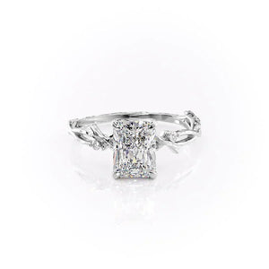 The Textured Twig Set With A 1 Carat Radiant Lab Diamond