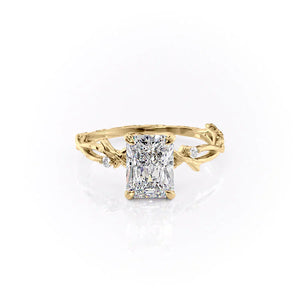The Textured Twig Set With A 2 Carat Radiant Lab Diamond