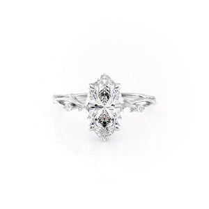 The Textured Twig Set With A 2 Carat Marquise Moissanite