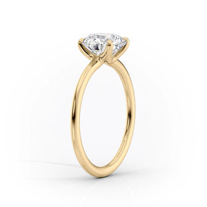 The Ashley Set With A 2.5 Carat Cushion Lab Diamond