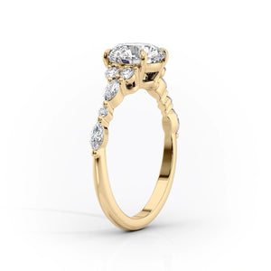The Kristen Set With A 1.5 Carat Cushion Lab Diamond