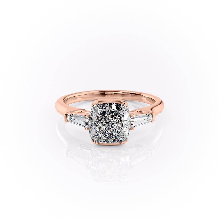 The Parker Set With A 2 Carat Cushion Moissanite