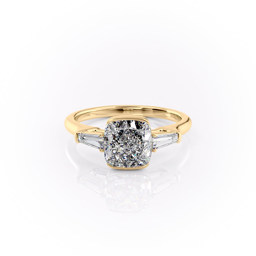 The Parker Set With A 3 Carat Cushion Moissanite
