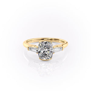 The Parker Set With A 3 Carat Elongated Cushion Lab Diamond