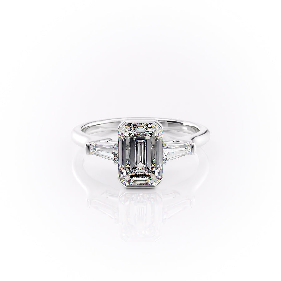 The Parker Set With A 1 Carat Emerald Lab Diamond