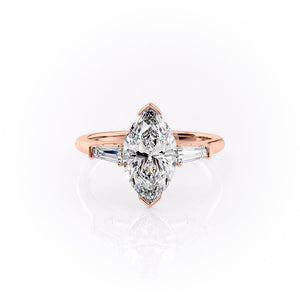 The Parker Set With A 2 Carat Marquise Moissanite