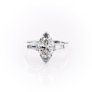 The Parker Set With A 2 Carat Marquise Lab Diamond