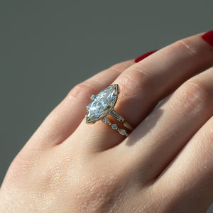 The Parker Set With A 2.5 Carat Marquise Lab Diamond