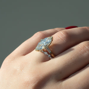 The Parker Set With A 2.5 Carat Marquise Lab Diamond