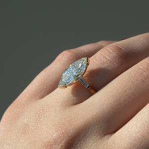 The Parker Set With A 2.5 Carat Marquise Lab Diamond