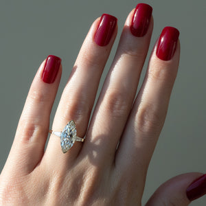 The Parker Set With A 2.5 Carat Marquise Lab Diamond
