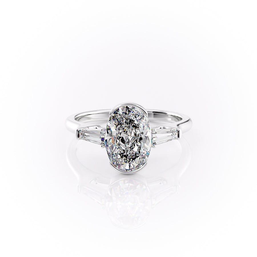 The Parker Set With A 1 Carat Oval Moissanite