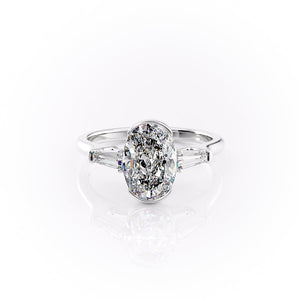 The Parker Set With A 1.5 Carat Oval Lab Diamond
