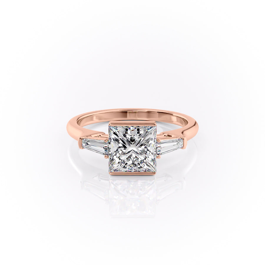 The Parker Set With A 4 Carat Princess Moissanite