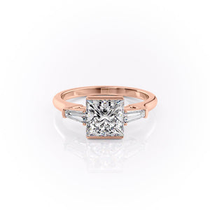 The Parker Set With A 4 Carat Princess Moissanite