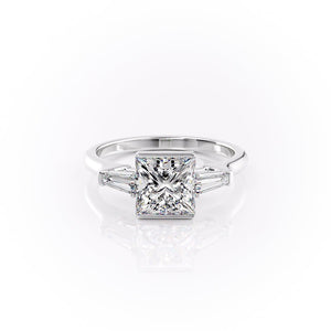 The Parker Set With A 1 Carat Princess Lab Diamond