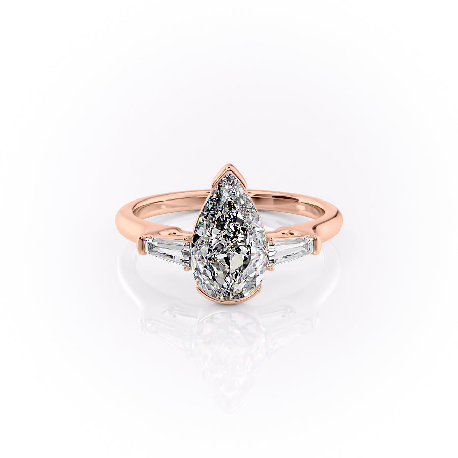 The Parker Set With A 3 Carat Pear Lab Diamond
