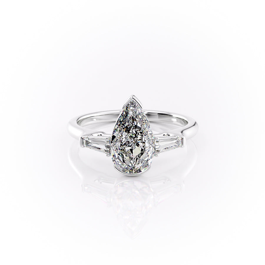 The Parker Set With A 2 Carat Pear Moissanite