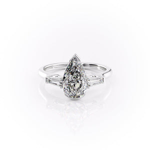 The Parker Set With A 2 Carat Pear Moissanite