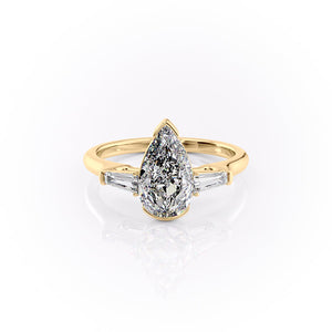 The Parker Set With A 3 Carat Pear Moissanite
