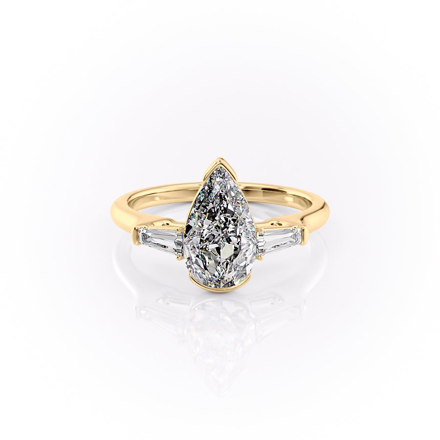 The Parker Set With A 1 Carat Pear Moissanite