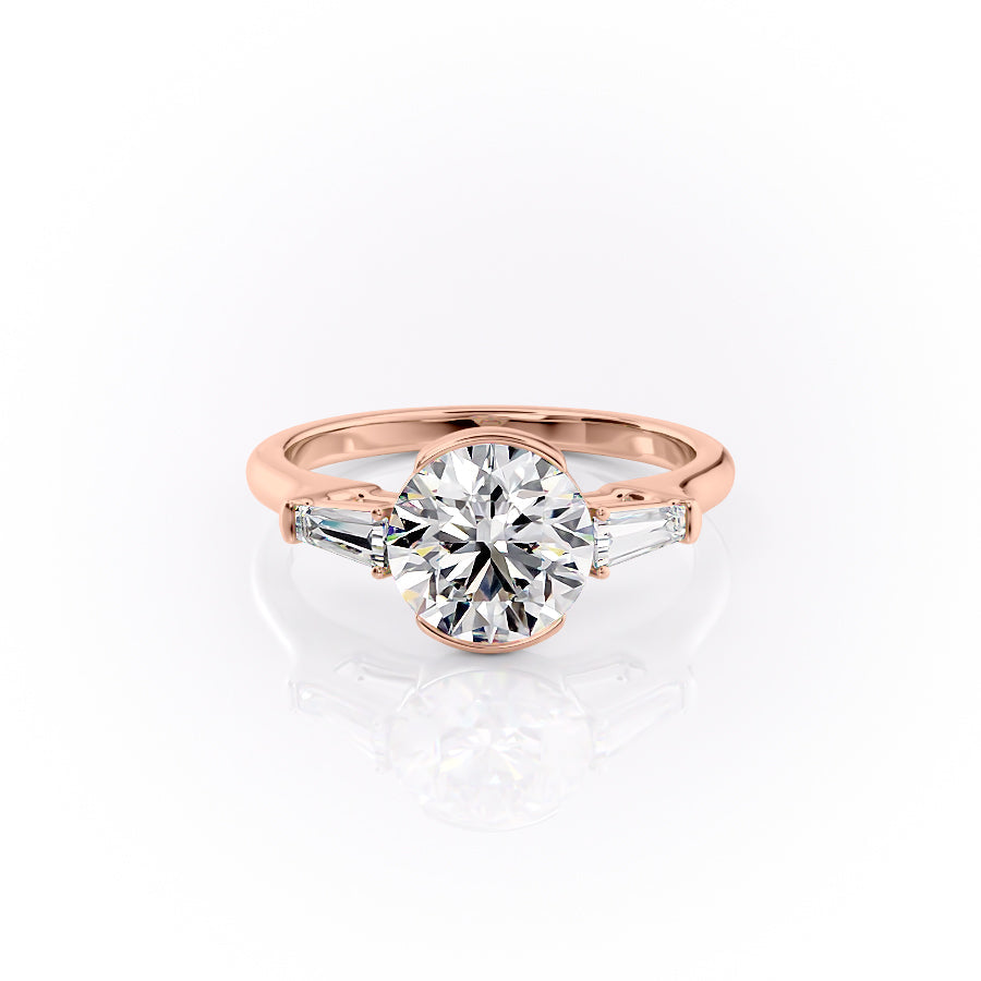 The Parker Set With A 3 Carat Round Moissanite