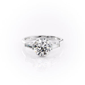The Parker Set With A 3 Carat Round Moissanite