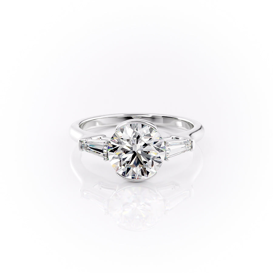 The Parker Set With A 3 Carat Round Lab Diamond