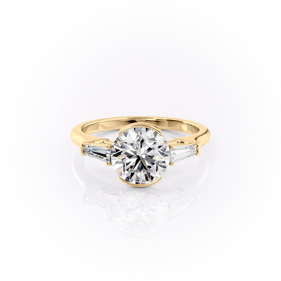 The Parker Set With A 4 Carat Round Moissanite