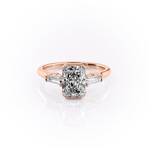 The Parker Set With A 1 Carat Radiant Moissanite