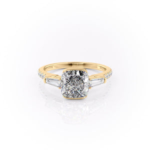 The Pave Parker Set With A 2 Carat Cushion Lab Diamond