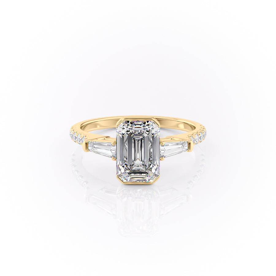 The Pave Parker Set With A 1.5 Carat Emerald Lab Diamond
