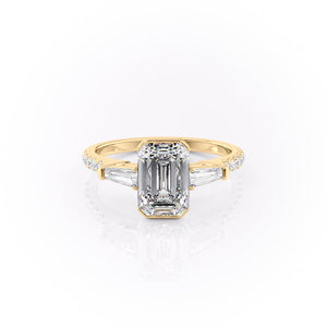 The Pave Parker Set With A 2 Carat Emerald Lab Diamond