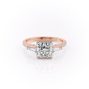 The Pave Parker Set With A 5 Carat Princess Moissanite