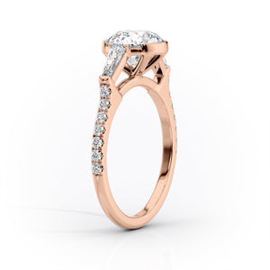 The Pave Parker Set With A 2 Carat Pear Lab Diamond