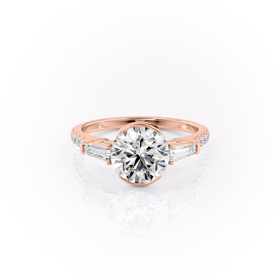 The Pave Parker Set With A 1.5 Carat Round Lab Diamond
