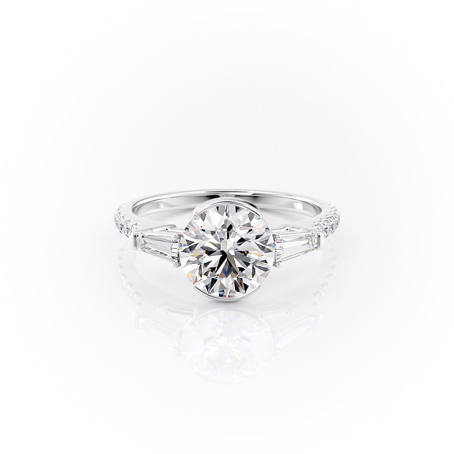 The Pave Parker Set With A 2 Carat Round Moissanite