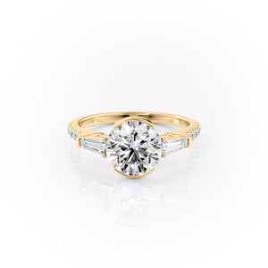 The Pave Parker Set With A 5 Carat Round Moissanite